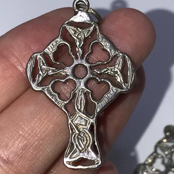 Sterling Silver Celtic Cross Pendant - Picture 1 of 12
